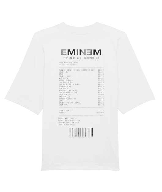 T-SHIRT OVERSIZE RECEIPT EMINEM