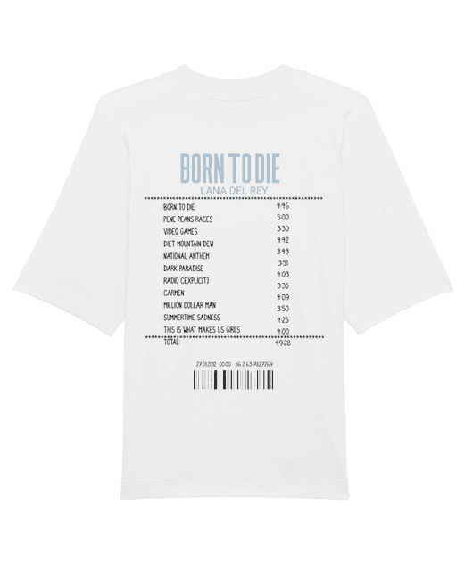 T-SHIRT OVERSIZE RECEIPT LANA DEL REY 