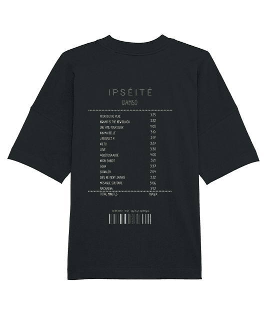 T-SHIRT OVERSIZE RECEIPT DAMSO 