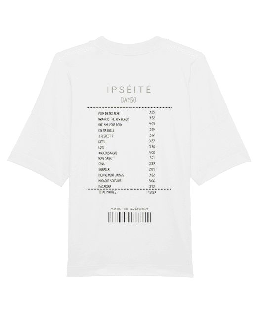 T-SHIRT OVERSIZE RECEIPT DAMSO