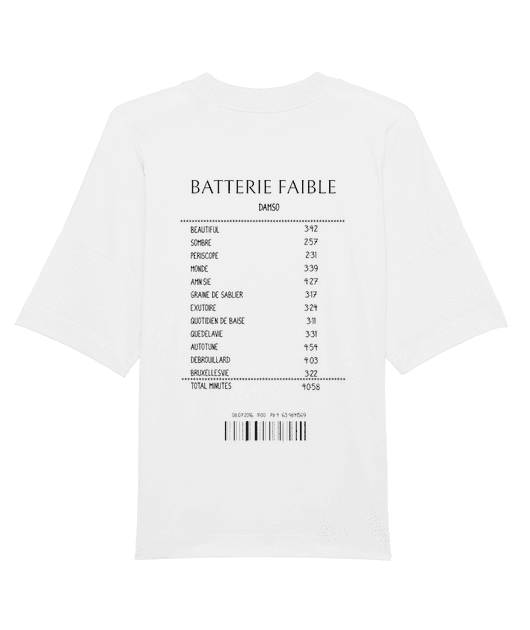 T-SHIRT OVERSIZE RECEIPT DAMSO