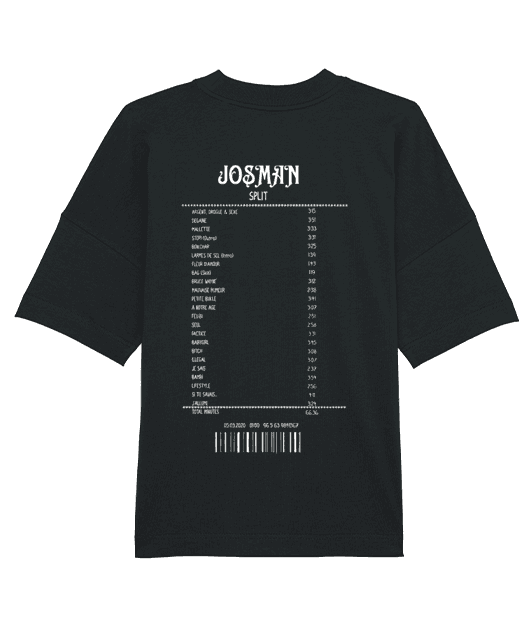 T-SHIRT OVERSIZE RECEIPT JOSMAN