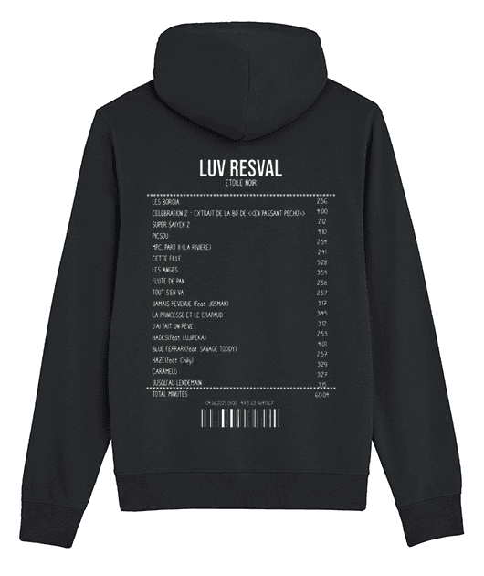 SWEATSHIRT RECEIPT LUV RESVAL (ÉTOILE NOIR)