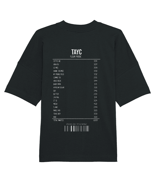 T-SHIRT OVERSIZE RECEIPT TAYC (FLEUR FROIDE)
