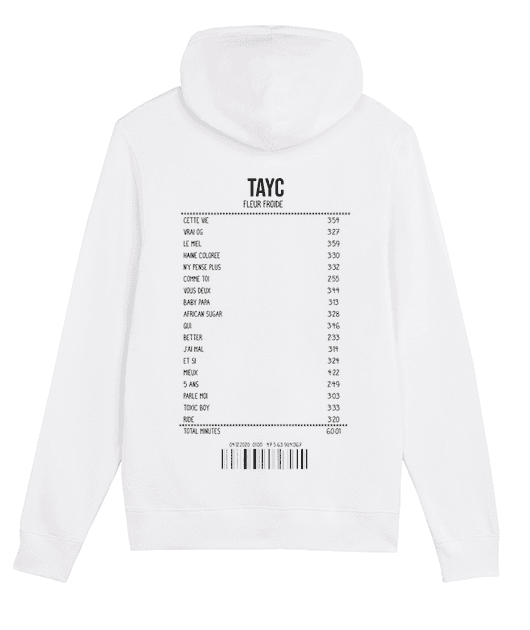 SWEATSHIRT RECEIPT TAYC (FLEUR FROIDE)