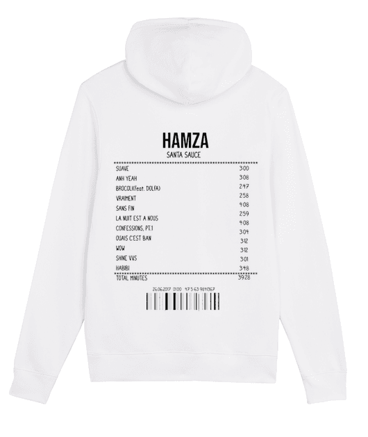 SWEATSHIRT RECEIPT HAMZA (SANTA SAUCE)