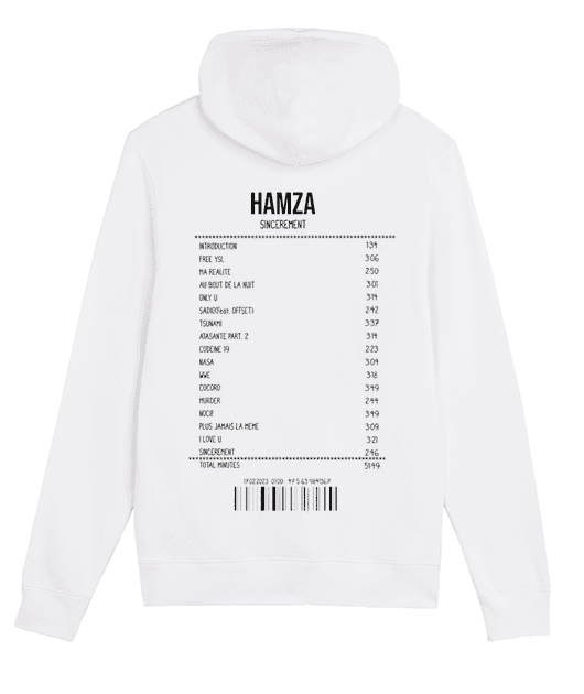 SWEATSHIRT RECEIPT HAMZA (SINCÈREMENT)