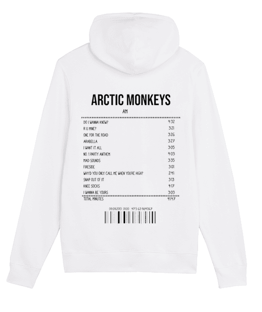 SWEATSHIRT RECEIPT ARTIC MONKEYS (AM)